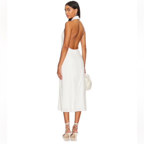 SNDYS Backless White Shirt Dress - Picture 3 of 9